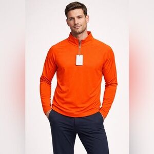 SWIMS Stavenger Quarter Zip Performance Pullover in orange Size L NWT